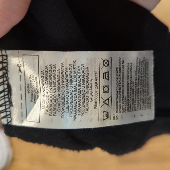 Adidas Originals black hoodie "Always Fresh Always Original" men's size Large - Picture 4 of 5